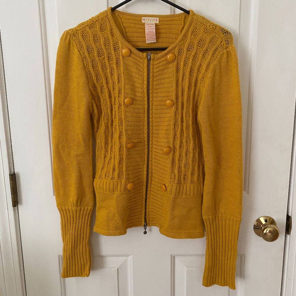 Tulle Zip Sweater